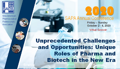 2020 SAPA年会将于10月2-4日线上举行——制药和生物技术在新时代中的独特作用